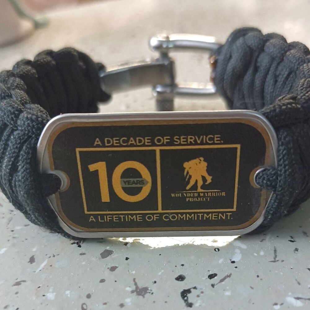 Survival Straps Wounded Warrior 10 Year Anniversary Paracord Bracelet. - Picture 1 of 7